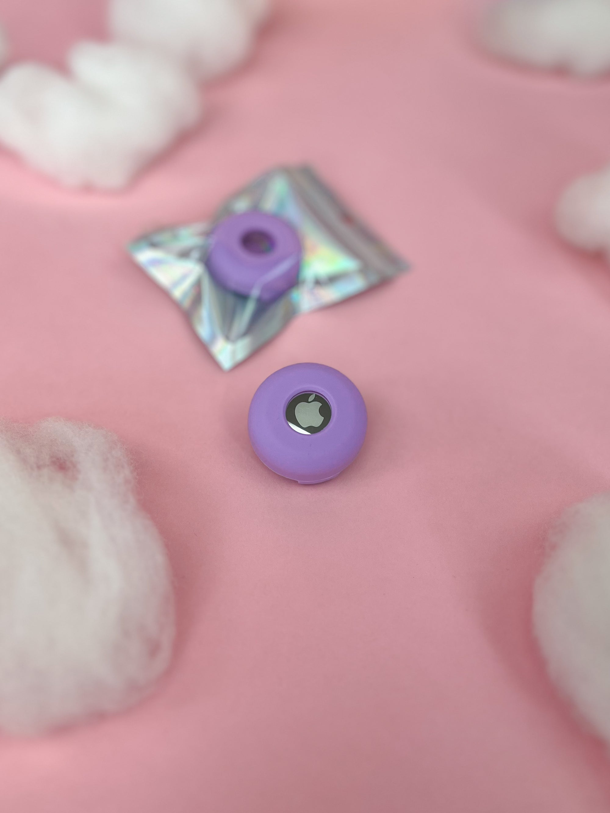 Schutzhülle AirTag für Hundegeschirr und Hundehalsband | lila