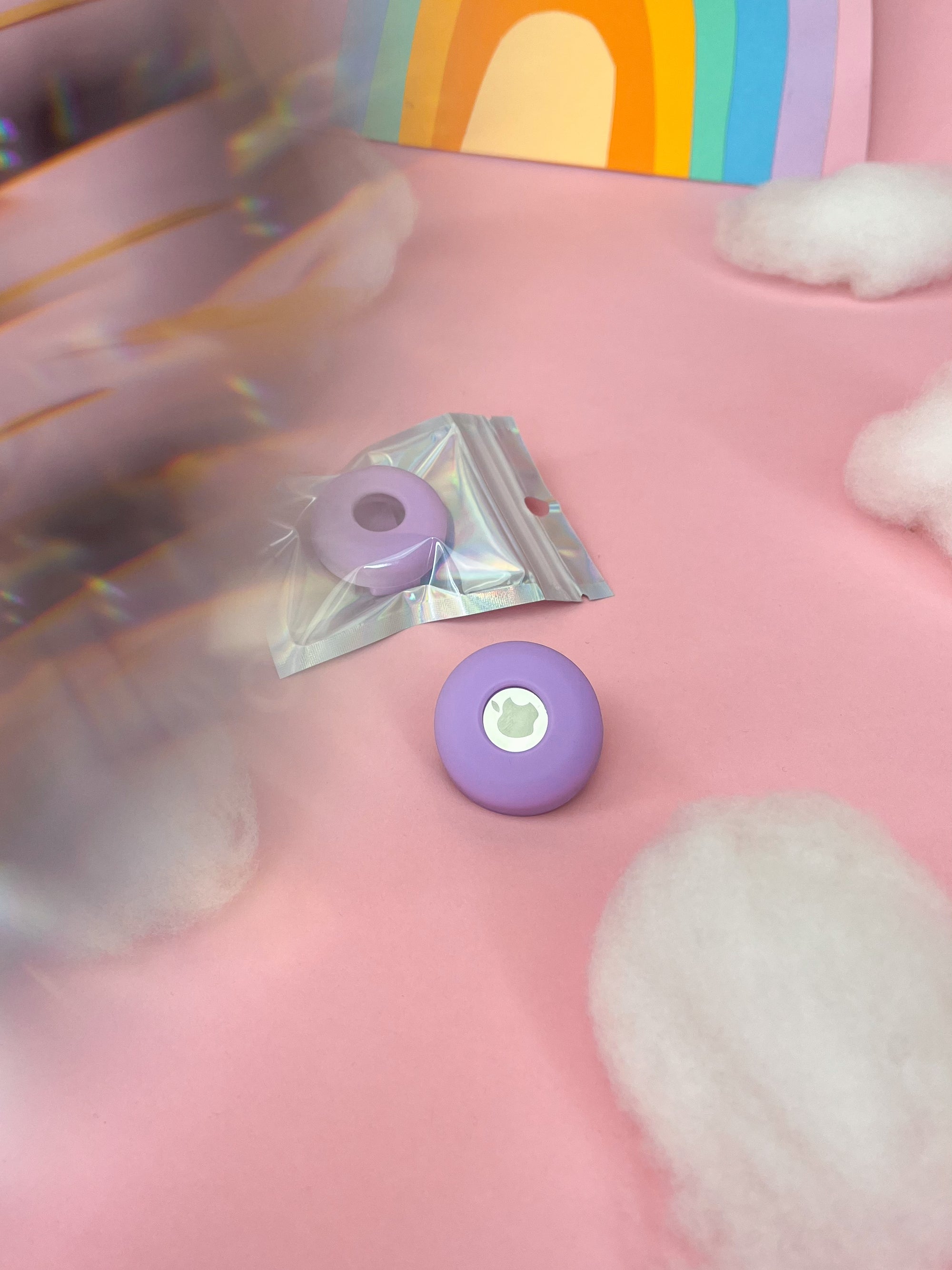 Schutzhülle AirTag für Hundegeschirr und Hundehalsband | lila