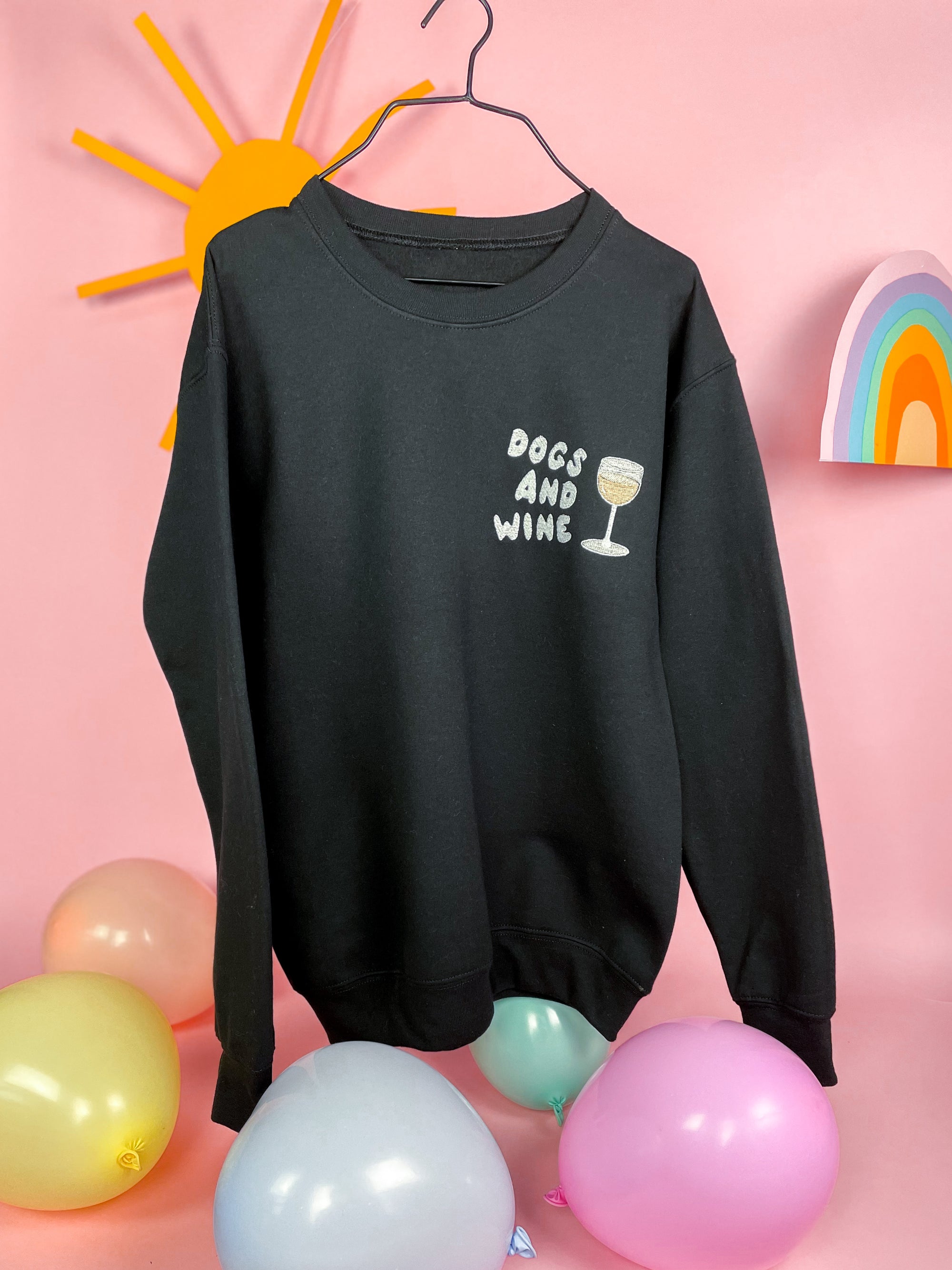 Sweatshirt "Dogs and Wine"